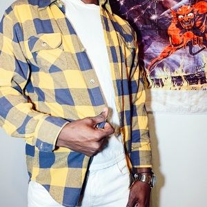 YELLOW and GREY flannel